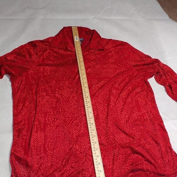 Notations women's blouse red size 1x - Picture 6 of 9
